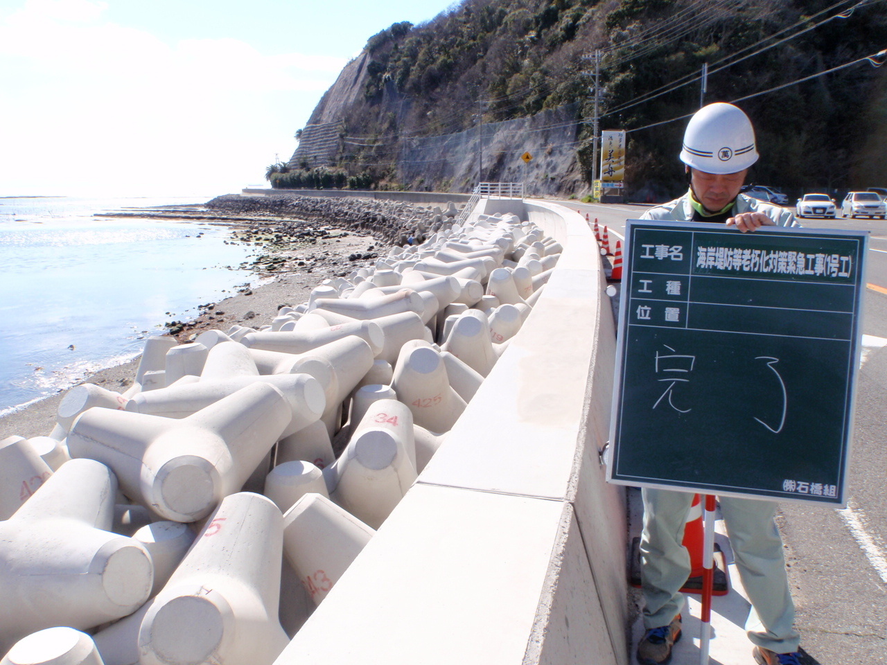 海岸堤防等老朽化対策緊急工事（1号工）南知多海岸（師崎）